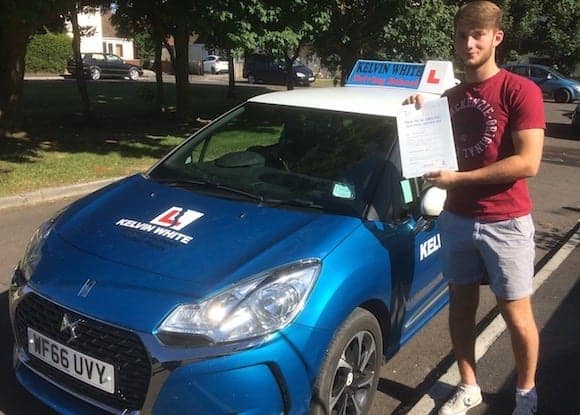 Congratulations to James Godwin of Bridgwater on his driving test pass.