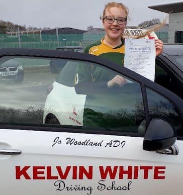 Congratulations to Alice Williams. of North Newton, near Bridgwater on her driving test pass